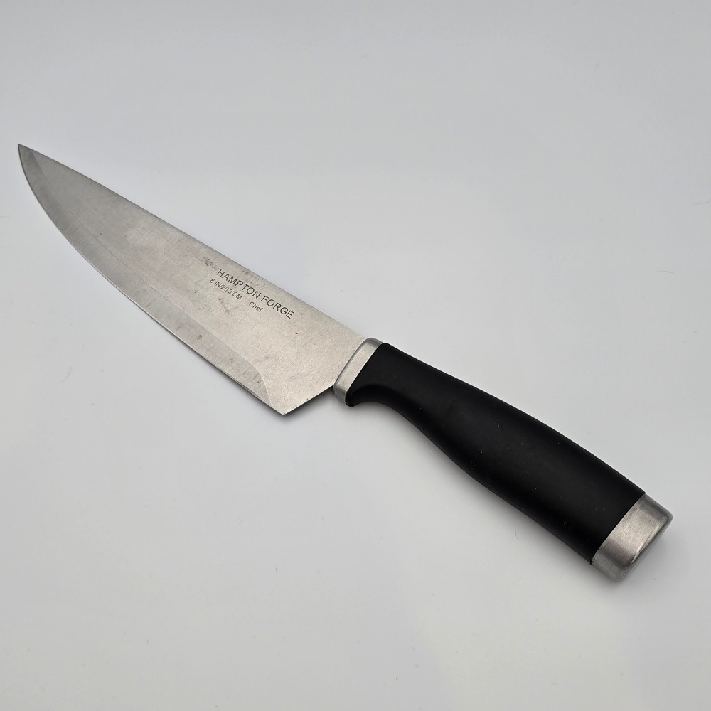 Hampton Forge Epicure 8" Chef Knife Superior No Stain Steel B-118K-7T-16 Black